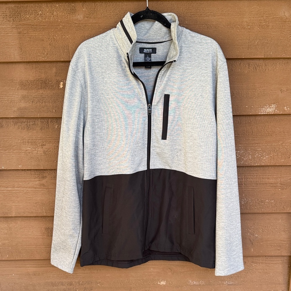Alfani Two-Tone Gray and Black  Men’s Jacket size L Regular Fit